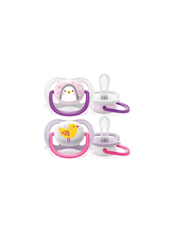 SUCETTE  0-6  MOIS FILLE COLLECTION ANIMALS PACIFIER (2 PIECES)
