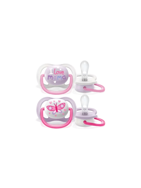 SUCETTE  0-6M FILLE COLLECTION MAMAN / PAPILLON (2 PIECES)