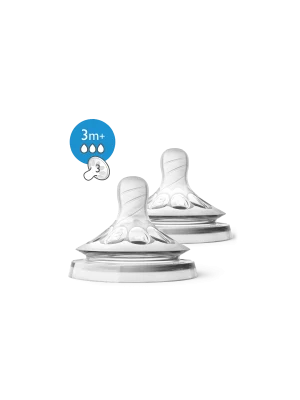 TETINE NATURAL 3 M et + ( 2pcs) Débit moyen