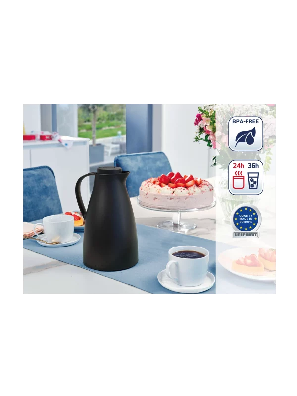 Flacon isotherme Harmonic 1 litre noir