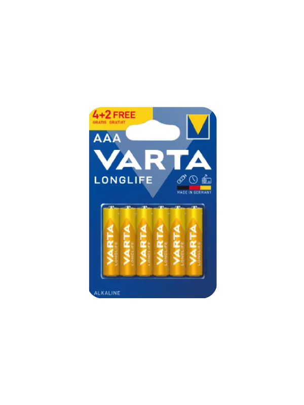 PILE LONGLIFE EXTRA LR03 BP4+2 VARTA