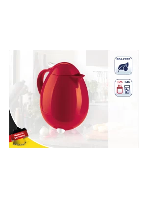 Pichet isotherme Columbus 1 litre rouge foncé brillant 2