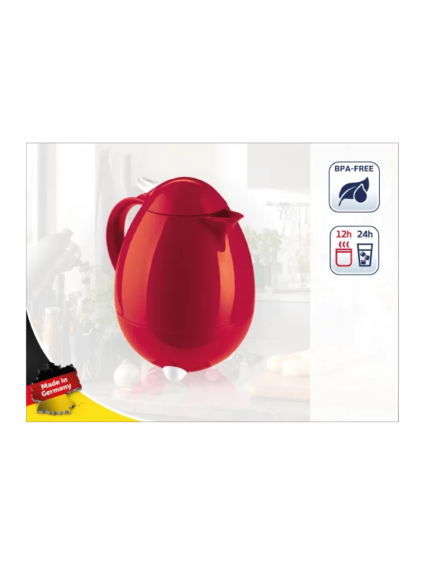 Pichet isotherme Columbus 1 litre rouge foncé brillant
