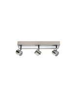 Spot PIERINO steel, satin nickel, chrome 3x3,3W