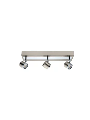 Spot PIERINO steel, satin nickel, chrome 3x3,3W