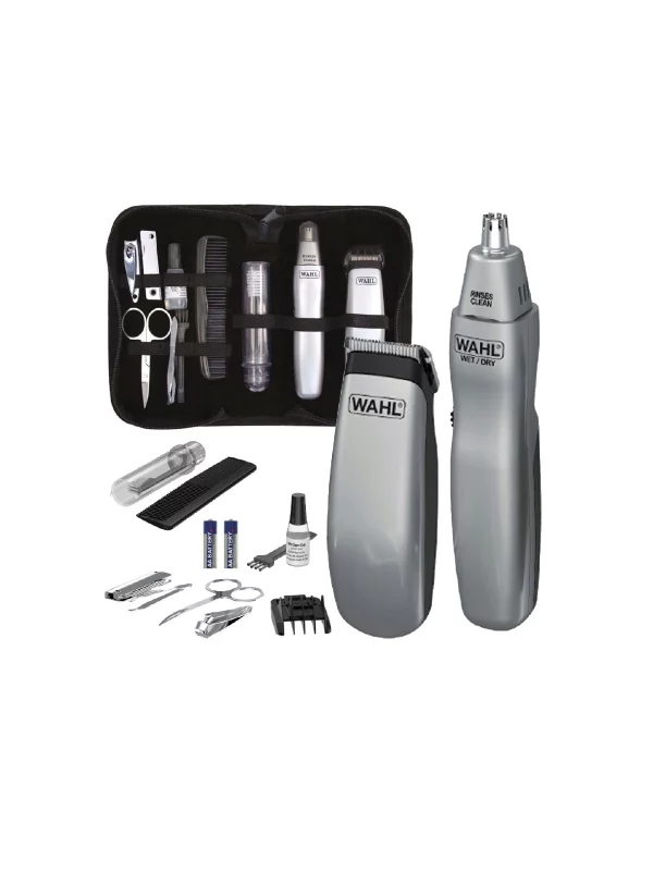 Tondeuse WAHL Kit à Barbe/Coupe Nez à Piles Sans Fil 3 en 1