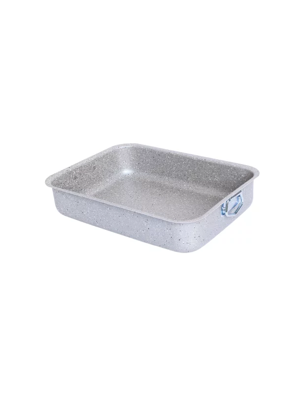 PLAT A FOUR RECT 35 CM GREY STONE