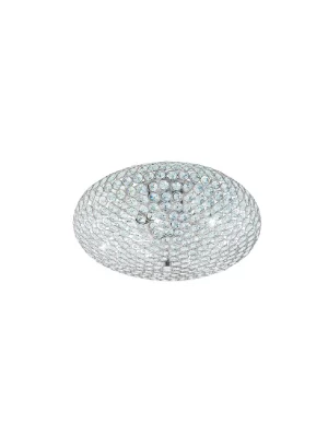 PLAFONNIER  CLEMENTE CHROME-CRISTAL 3X60W E27