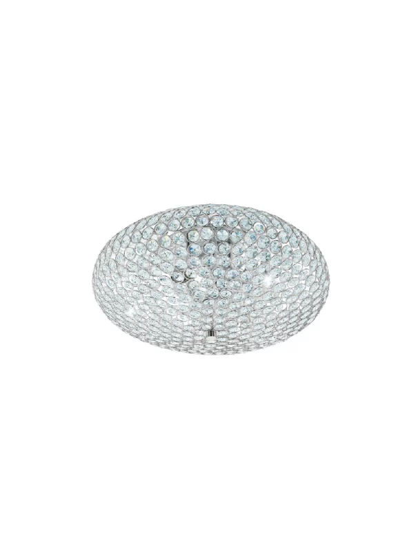 PLAFONNIER  CLEMENTE CHROME-CRISTAL 3X60W E27