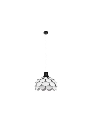 SUSPENSION E27 1X60W BLANC NOIR