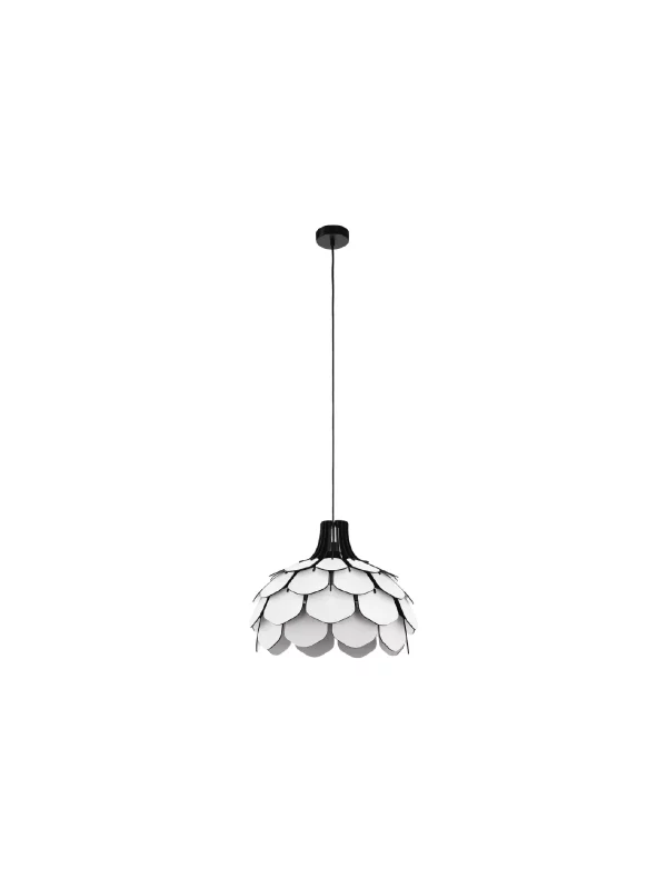 SUSPENSION E27 1X60W BLANC NOIR