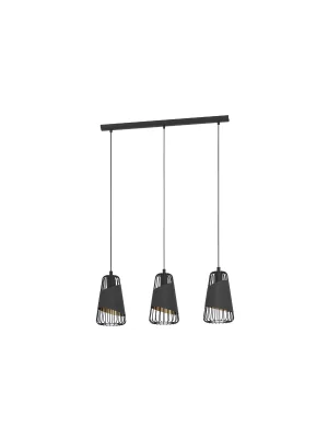 SUSPENSION EGLO AUSTELL NOIR /OR 16.5 cm1 LAMPE
