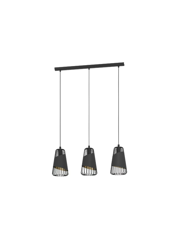 SUSPENSION EGLO AUSTELL NOIR /OR 16.5 cm1 LAMPE