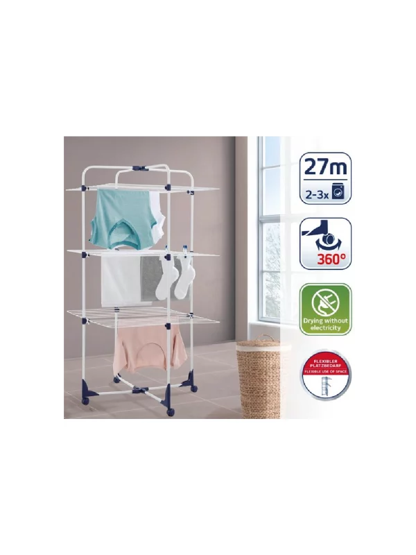 Seche linge Tour Classic Tower 270-27 M PLIABLE WHITE